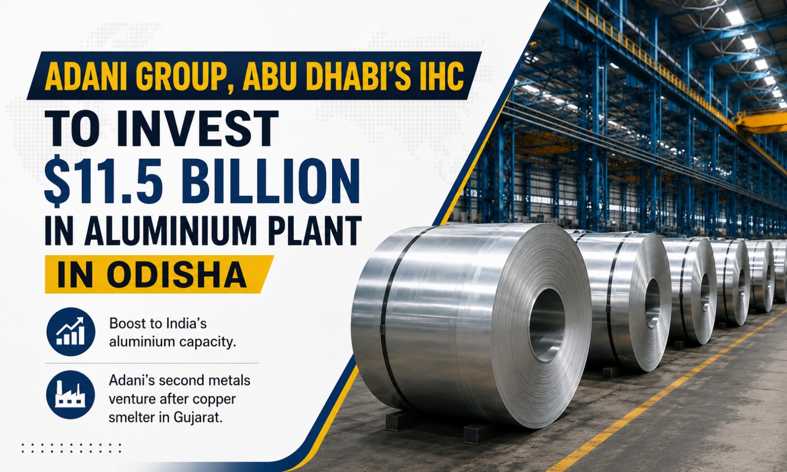 Adani Group, Abu Dhabi's Ihc To Invest $11.5 Billion In Aluminium Plant In Odisha: Report