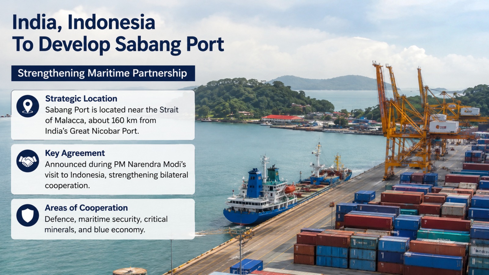 India, Indonesia To Develop Sabang Port Strengthening Maritime Partnership