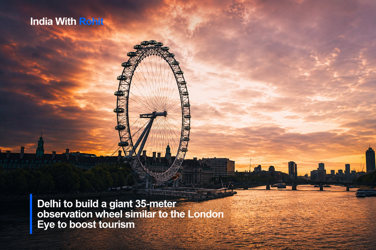 Delhi to build a giant 35-meter observation wheel similar to the London Eye to boost tourism