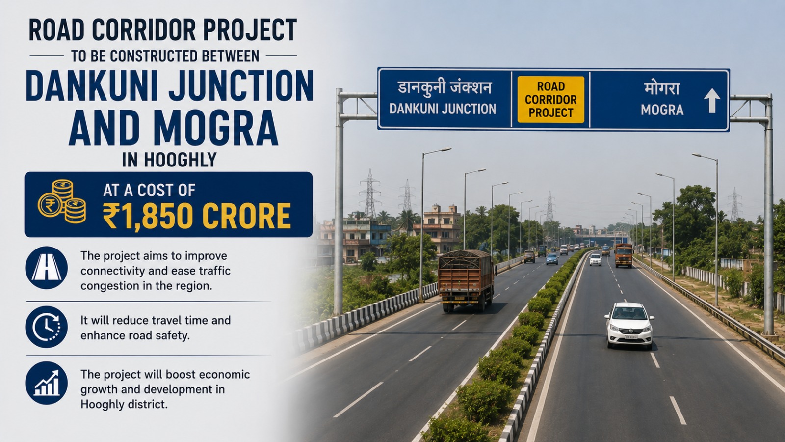 Road Corridor Project To Be Constructed Between Dankuni Junction And Mogra