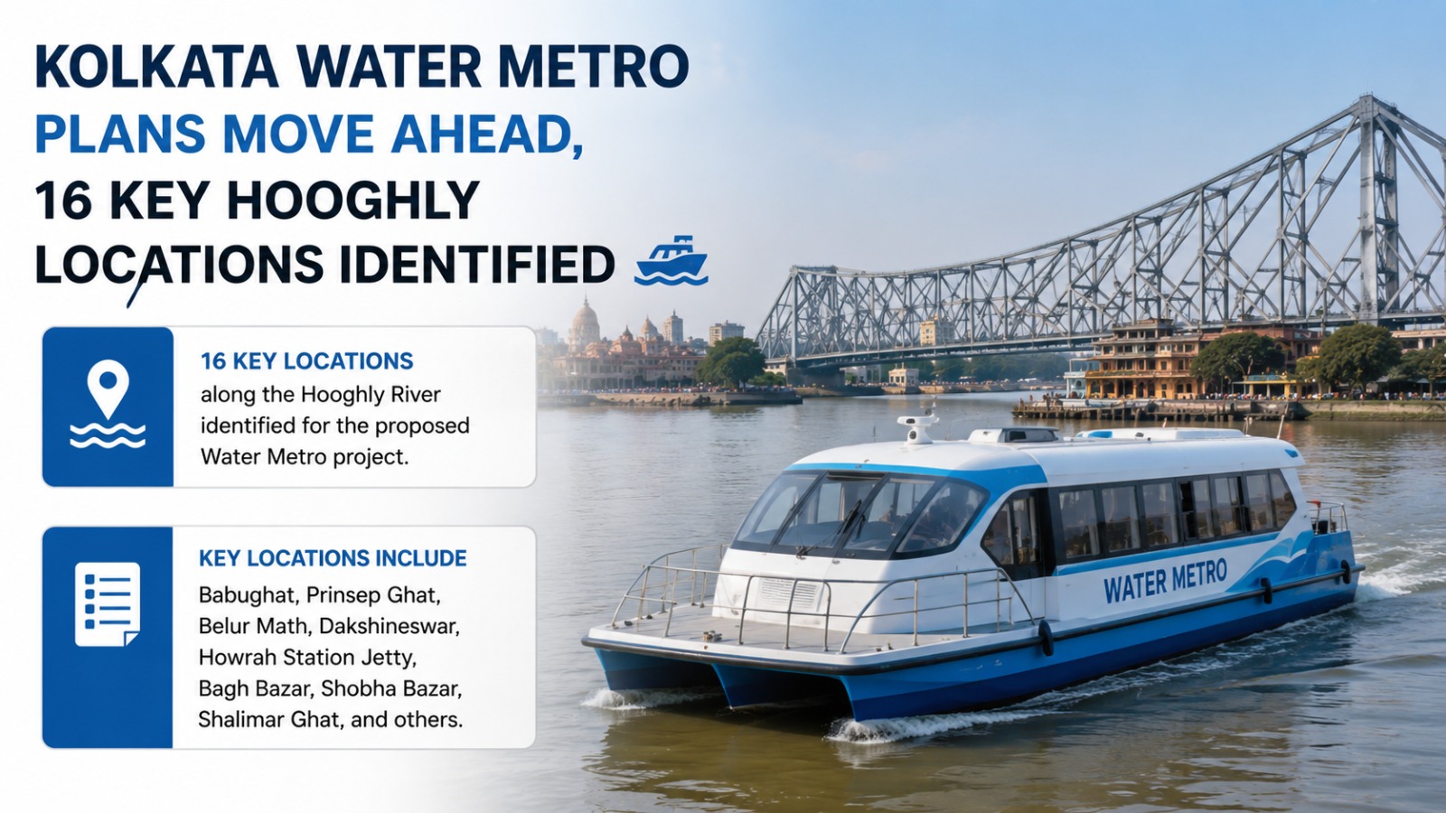 Kolkata Water Metro Plans Move Ahead, 16 Key Hooghly Locations Identified